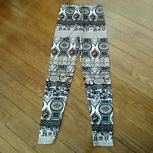 Du North Brown/Cream/Black leggings